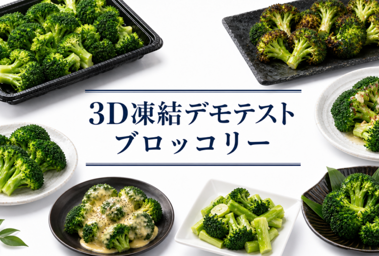 ブロッコリーの3Dフリーザー®で急速冷凍するデモテスト