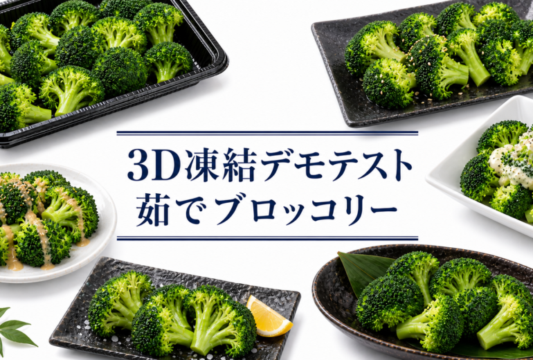 ブロッコリーを3Dフリーザー®で急速冷凍するデモテスト