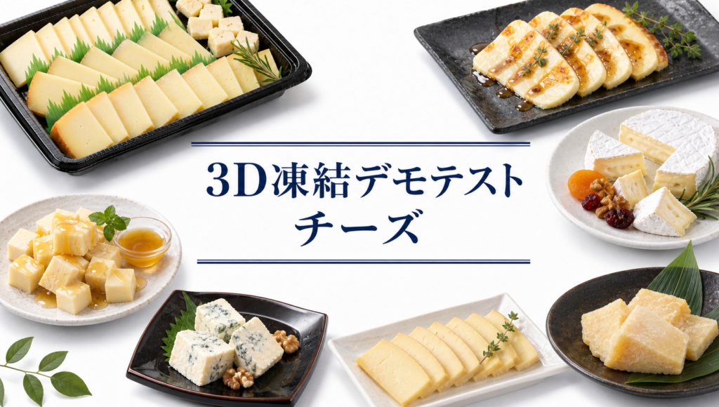 チーズを3Dフリーザー®で急速冷凍するデモテスト