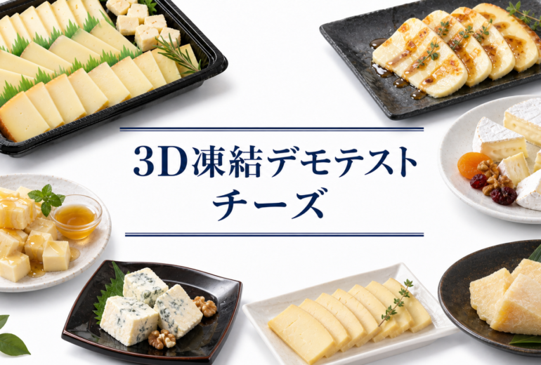 チーズを3Dフリーザー®で急速冷凍するデモテスト