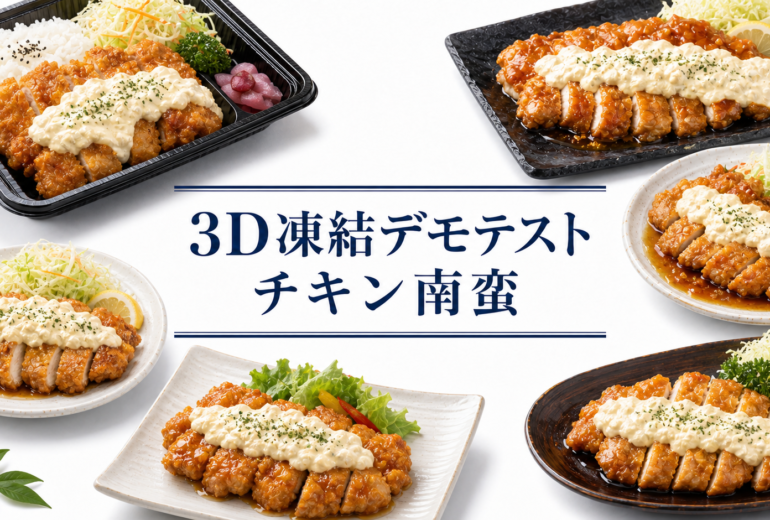 チキン南蛮を3Dフリーザー®で急速冷凍するデモテスト