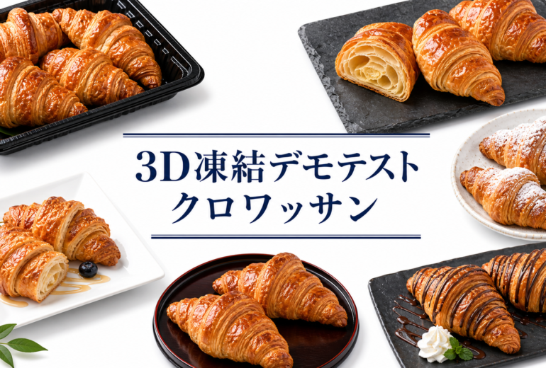 クロワッサンを3Dフリーザー®で急速冷凍するデモテスト