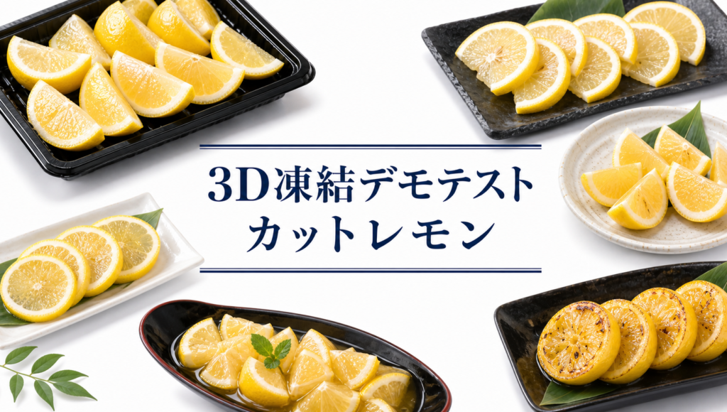 レモンを3Dフリーザー®で急速冷凍するデモテスト