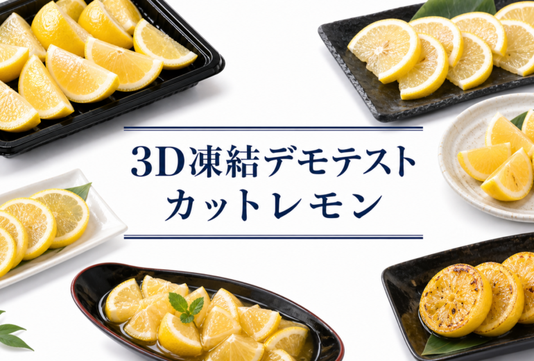 レモンを3Dフリーザー®で急速冷凍するデモテスト