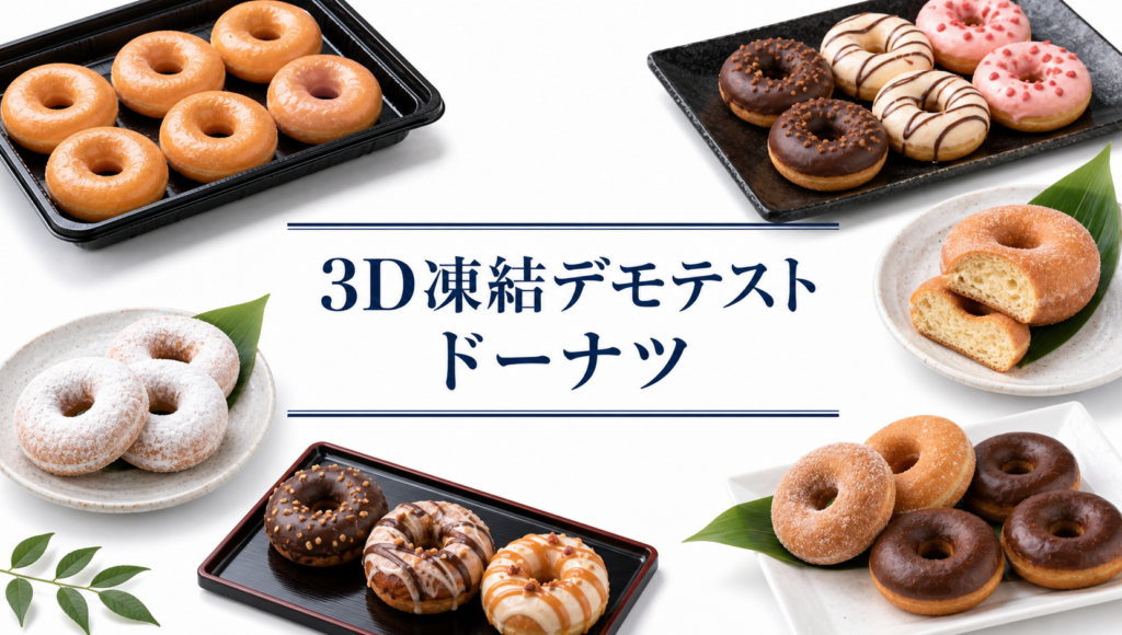ドーナツを3Dフリーザー®で急速冷凍するデモテスト
