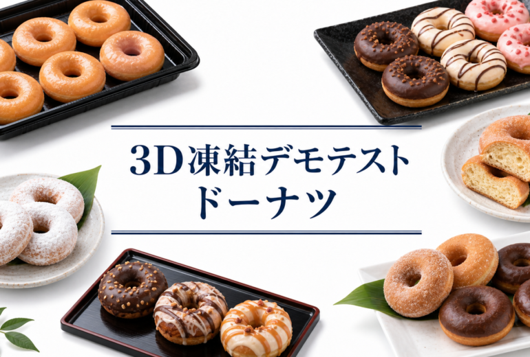 ドーナツを3Dフリーザー®で急速冷凍するデモテスト