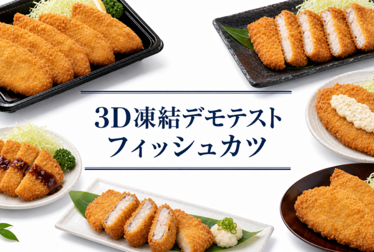 フィッシュカツの3Dフリーザー®で急速冷凍するデモテスト