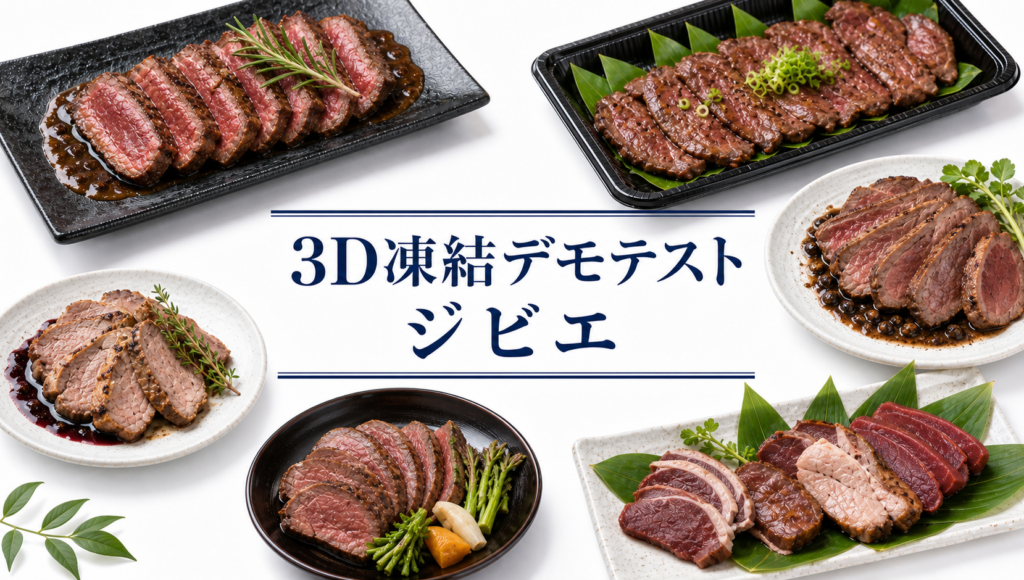 ジビエを3Dフリーザー®で急速冷凍するデモテスト