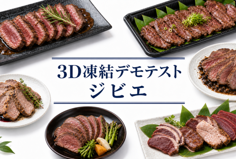 ジビエを3Dフリーザー®で急速冷凍するデモテスト