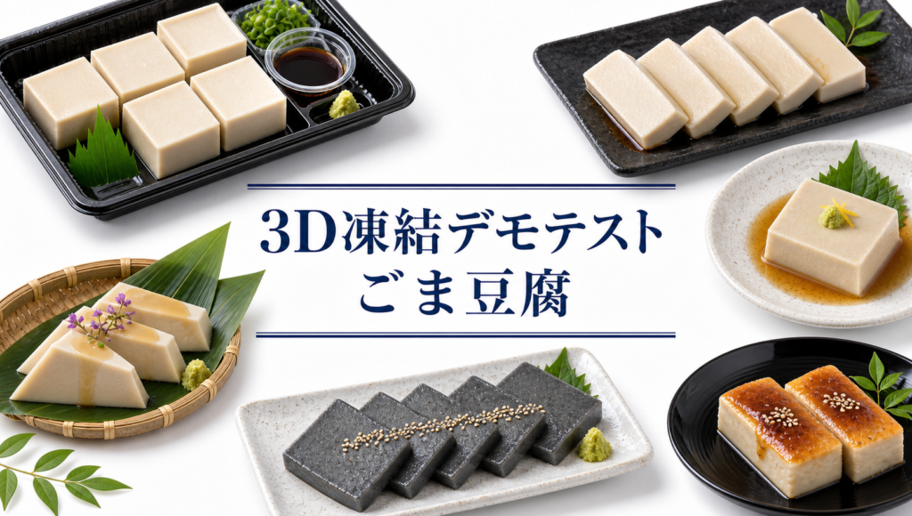 ごま豆腐の3Dフリーザー®で急速冷凍するデモテスト
