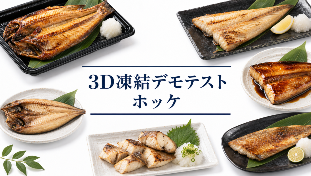 ホッケを3Dフリーザー®で急速冷凍するデモテスト