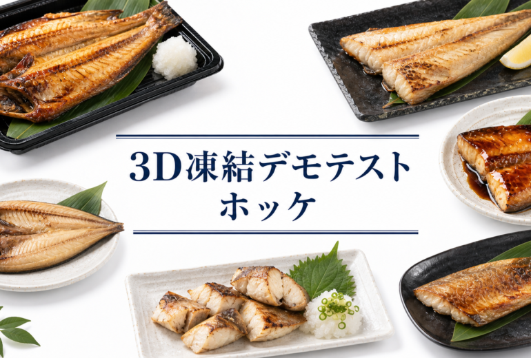 ホッケを3Dフリーザー®で急速冷凍するデモテスト