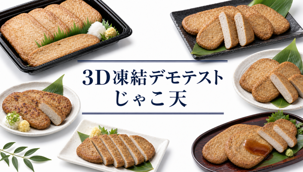 じゃこ天を3Dフリーザー®で急速冷凍するデモテスト
