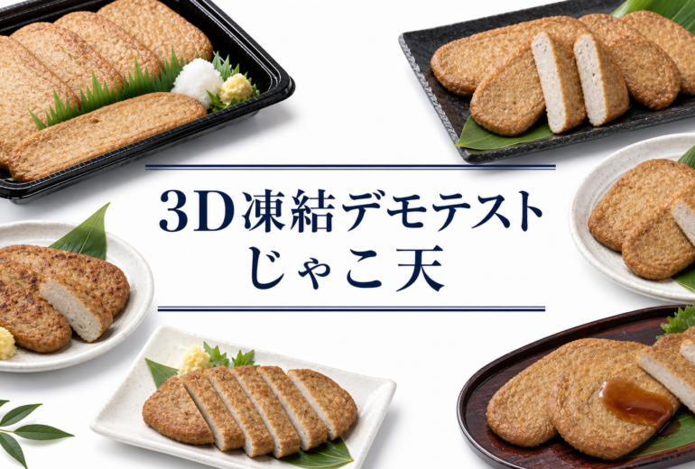 じゃこ天を3Dフリーザー®で急速冷凍するデモテスト