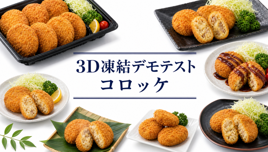 凍結テスト】揚げたて80℃の「コロッケ」を50分で急速凍結。衣の
