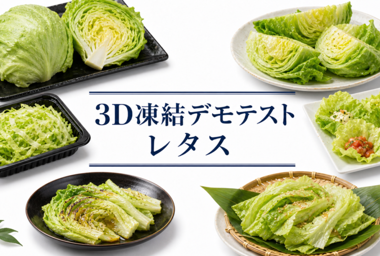 レタスの3Dフリーザー®で急速冷凍するデモテスト