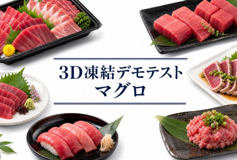 マグロを3Dフリーザー®で急速冷凍するデモテスト