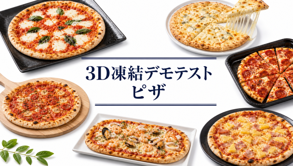 ピザを3Dフリーザー®で急速冷凍するデモテスト