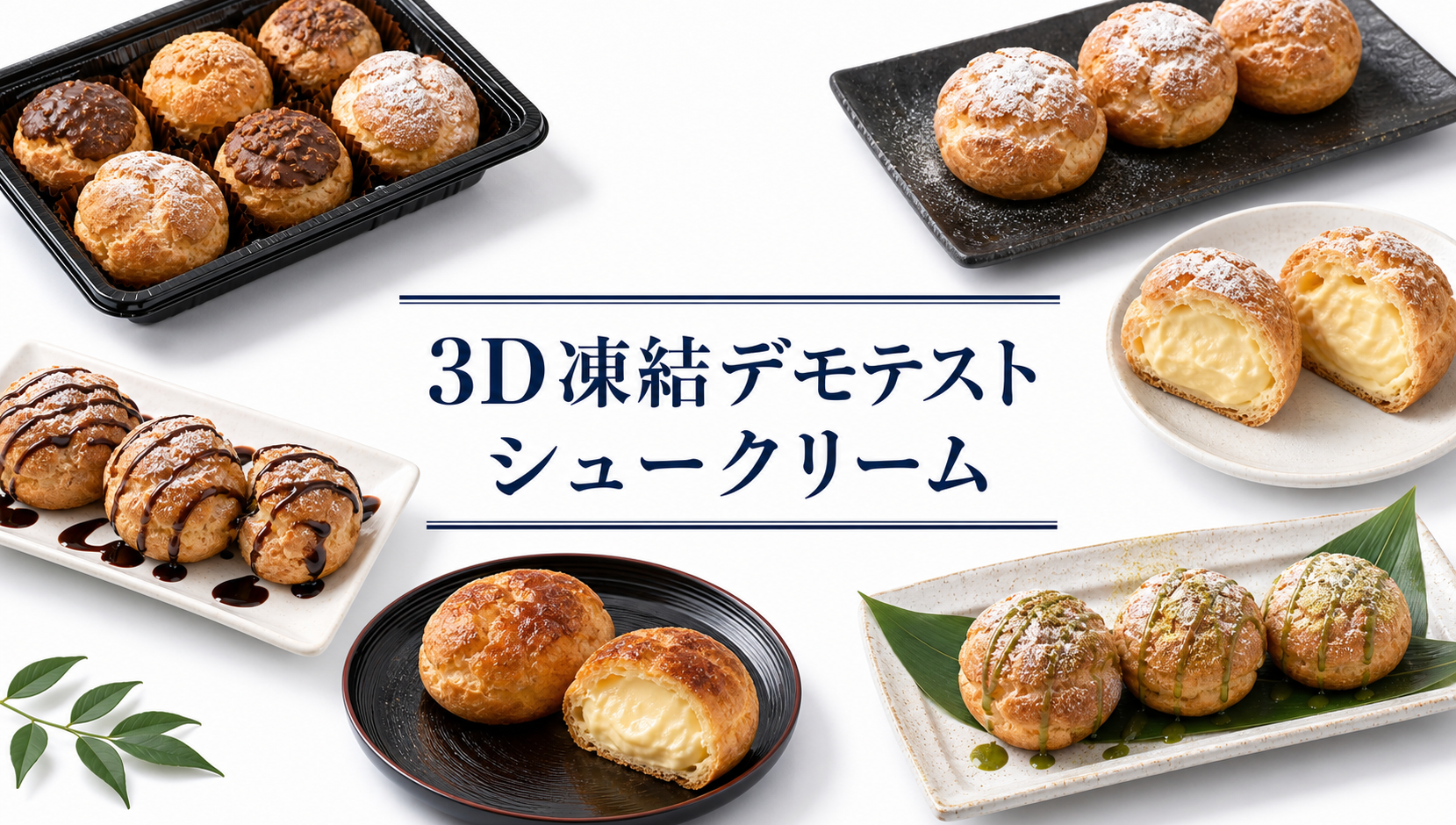 シュークリームを3D凍結&reg;で急速冷凍｜サクサクとなめらかの両立テスト