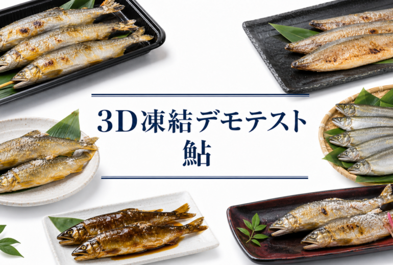 鮎（あゆ）を3Dフリーザー®で急速冷凍するデモテスト