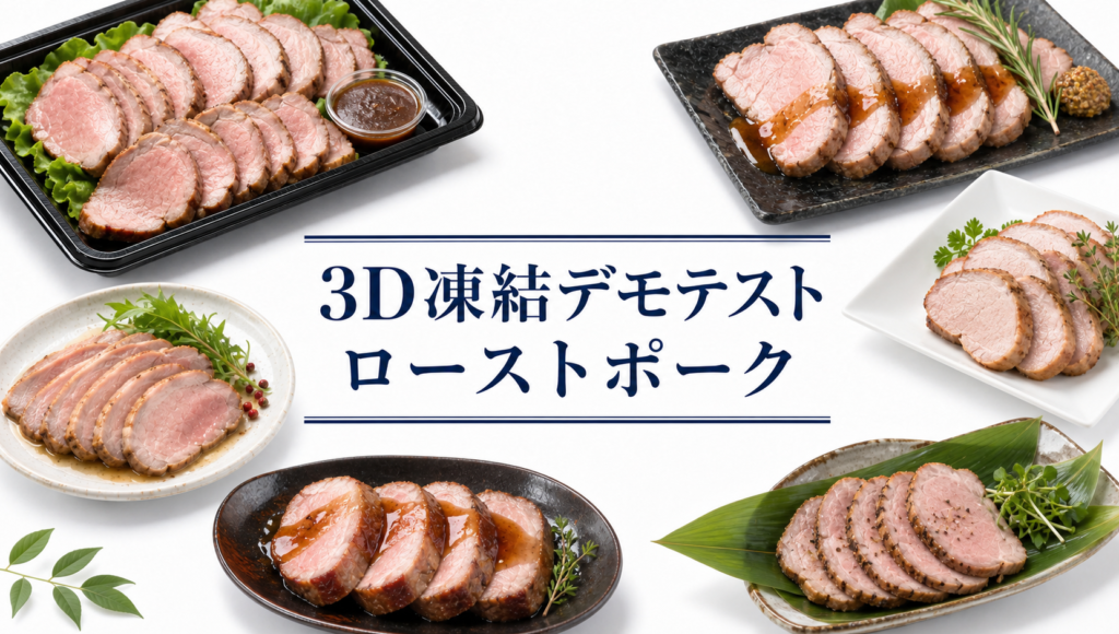 ローストポークの3Dフリーザー®で急速冷凍するデモテスト