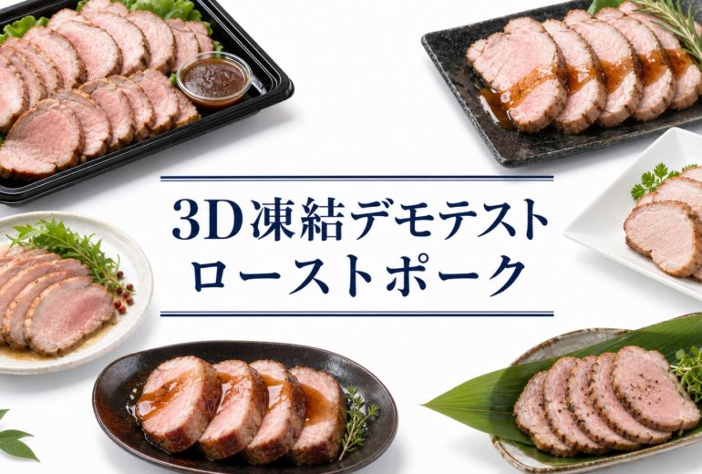 ローストポークの3Dフリーザー®で急速冷凍するデモテスト
