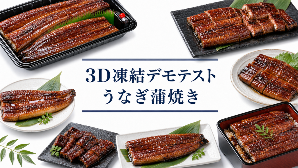 うなぎを3Dフリーザー®で急速冷凍するデモテスト