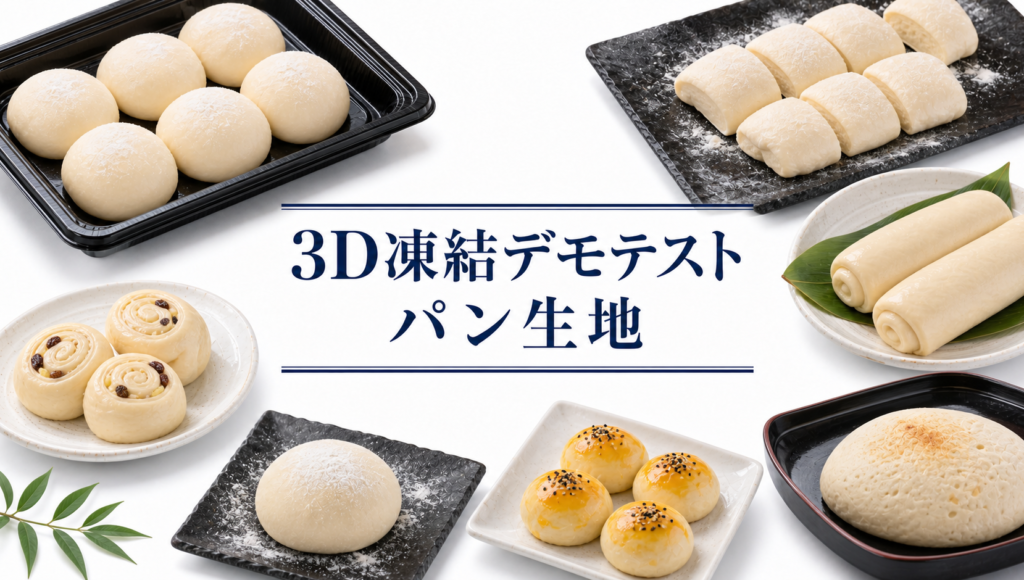 パン生地を3Dフリーザー®で急速冷凍するデモテスト