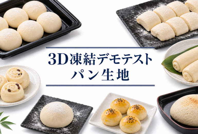 パン生地を3Dフリーザー®で急速冷凍するデモテスト