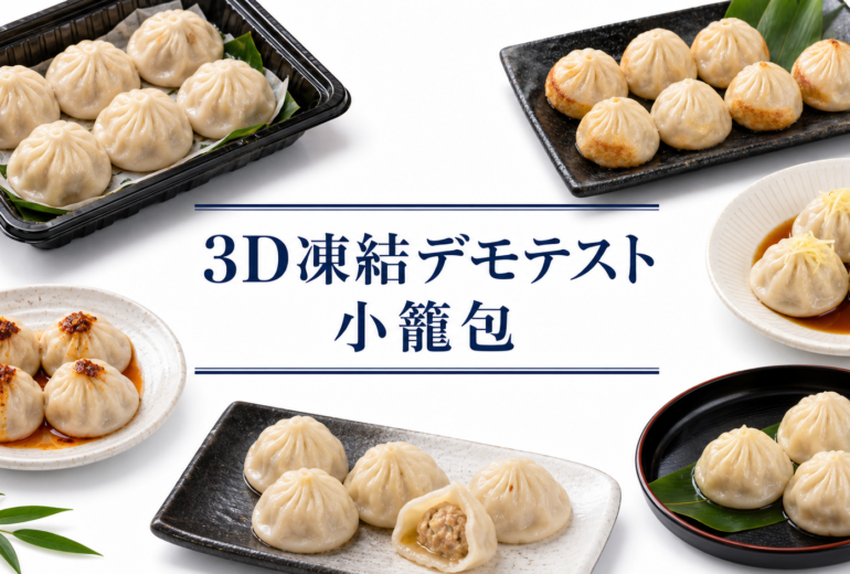 小籠包を3Dフリーザー®で急速冷凍するデモテスト