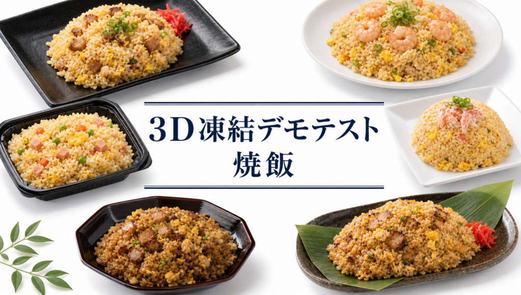 チャーハン（炒飯）を3Dフリーザー®で急速冷凍するデモテスト