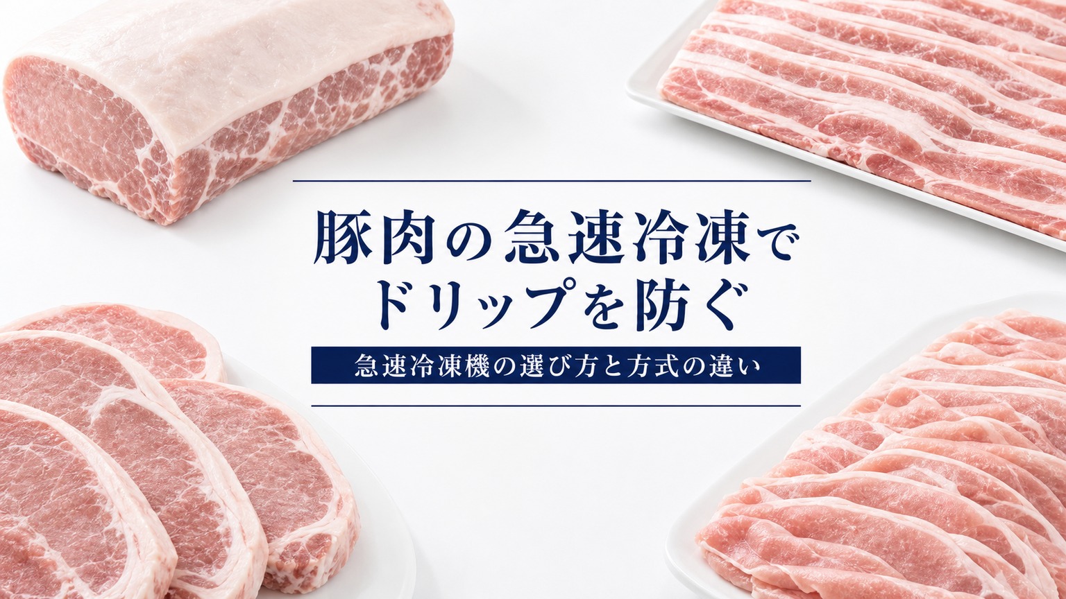 豚肉各部位の冷凍品質と温度管理のチェックポイント
