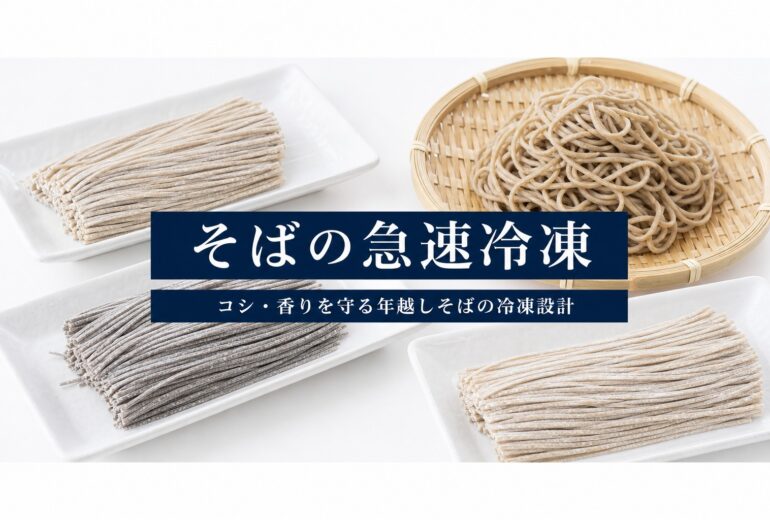 そばの急速冷凍の品質と温度管理のチェックポイント